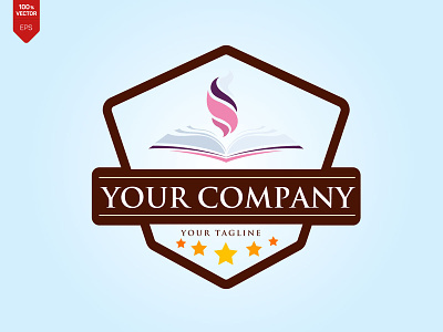 Book Logo Vector Design