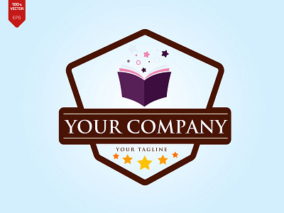 Book Logo Vector Design