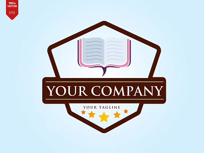 Book Logo Vector Design