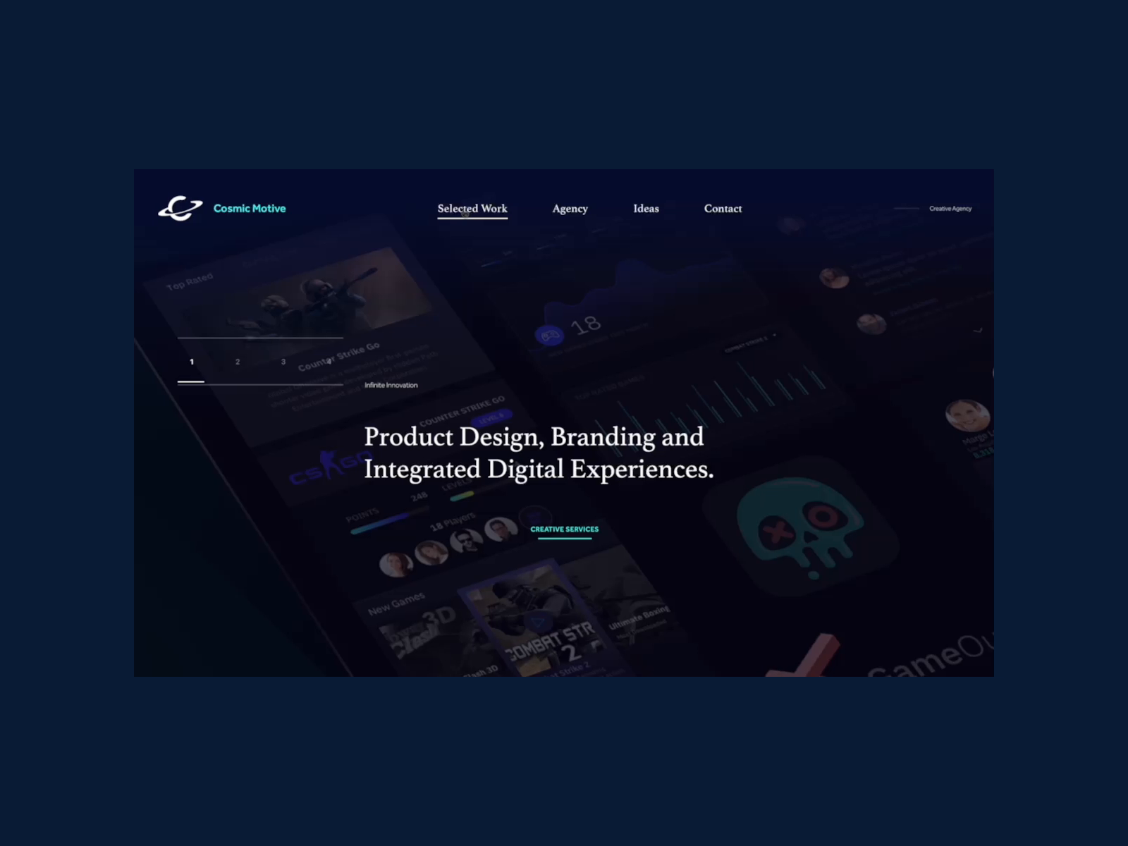 Selected Work Slider Animations • React + GreenSock by Cosmic Motive on