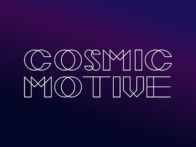 Cosmic Motive Typography 3d branding design illustration logo product typography ui ux vector