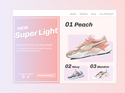 Daily UI 003 Landing Page 003 daily ui dailyui challenge design figma landing page online shop shop sneaker ui uiux ux web