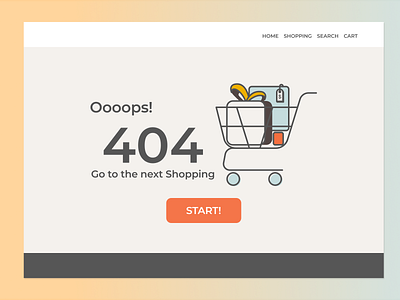 Daily UI 008 404 page 008 daily ui dailyui dailyui 008 dailyui challenge design figma illustration shop ui uiux