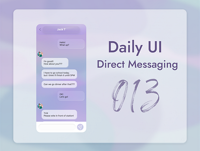 Daily UI 013 Direct Messaging app branding daily ui dailyui dailyui challenge dailyui013 design figma gradation ui uiux