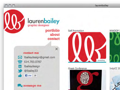 Lauren Bailey Portfolio Website css html portfolio theme web wordpress