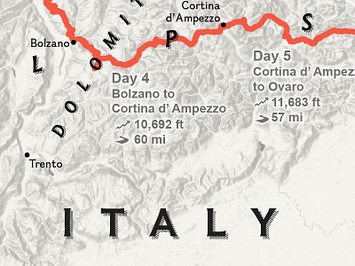 Cycling Across Italy cartography design maps national geographic