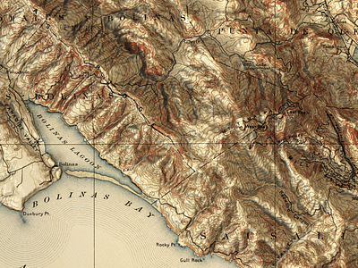 Mt. Tamalpais cartography design maps