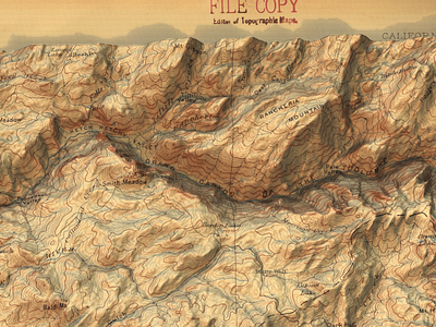 Grand Canyon of the Tuolumne cartography design maps