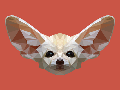 Low Poly Fennec Fox fennec fennec fox fox low low poly poly