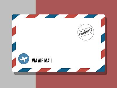 Vintage Mail air envelope illustration letter mail vintage