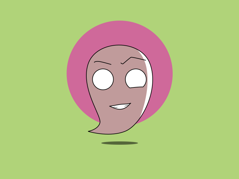 Twitchy Gwen angry animated eye ghost gif motion sketch twitch vector