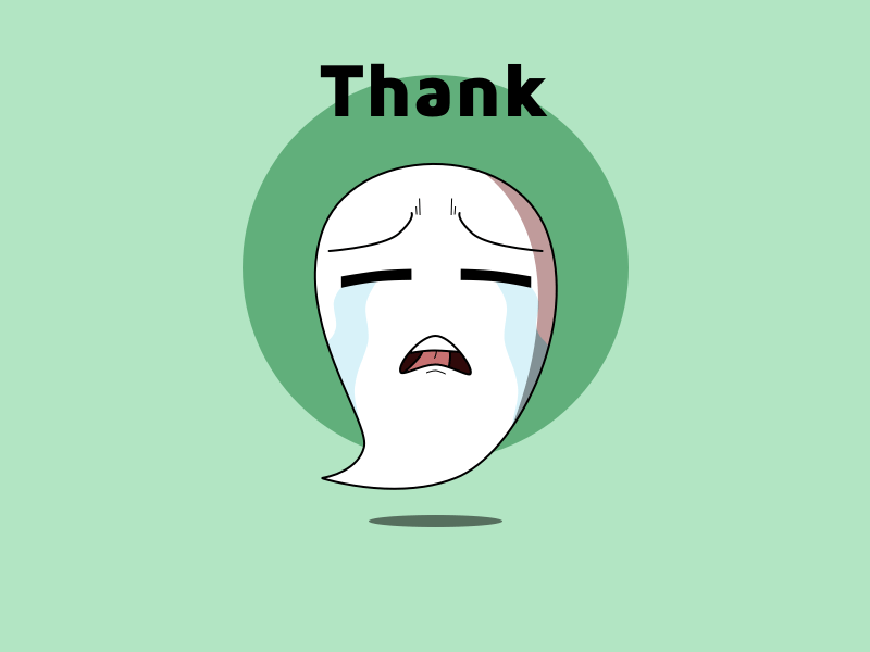 Emotional gratitude animated animation funny ghost gif illustration imessage motion sticker vector