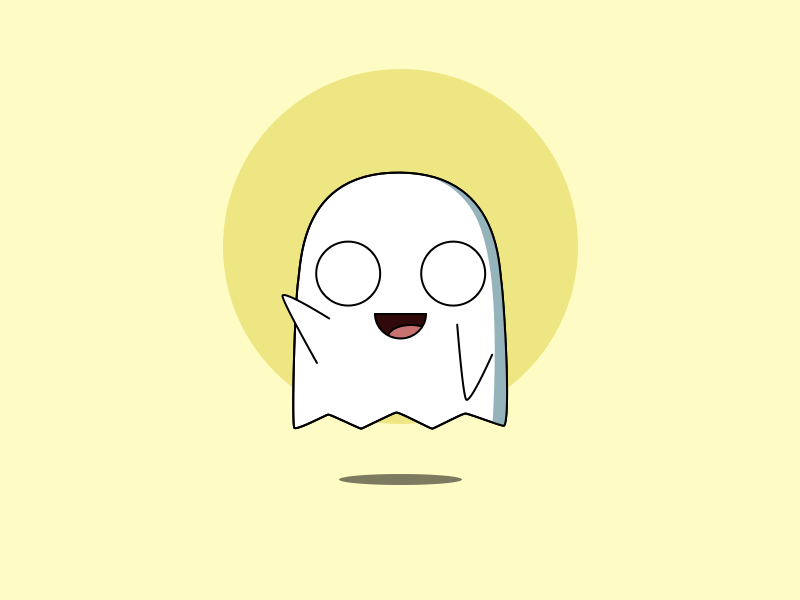 Gary saying hello animation ghost gif illustration imessage motion phoneme sketch stickers vector