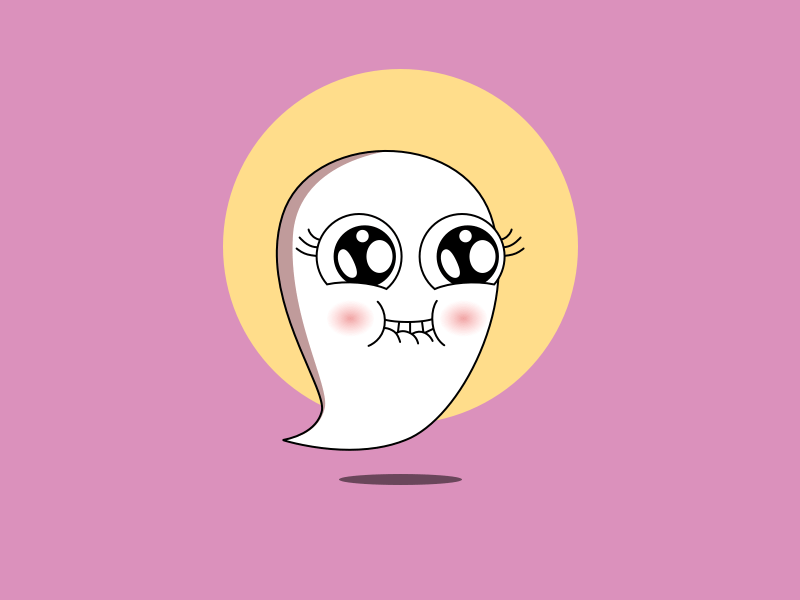 Big eyes animation eyes ghost gif illustration imessage sketch stickers vector