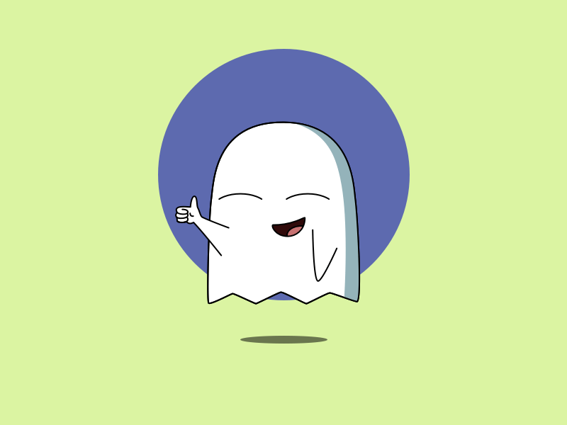 Thumbs up animated animation ghost gif illustration imessage motion sketch stickers thumbs vector