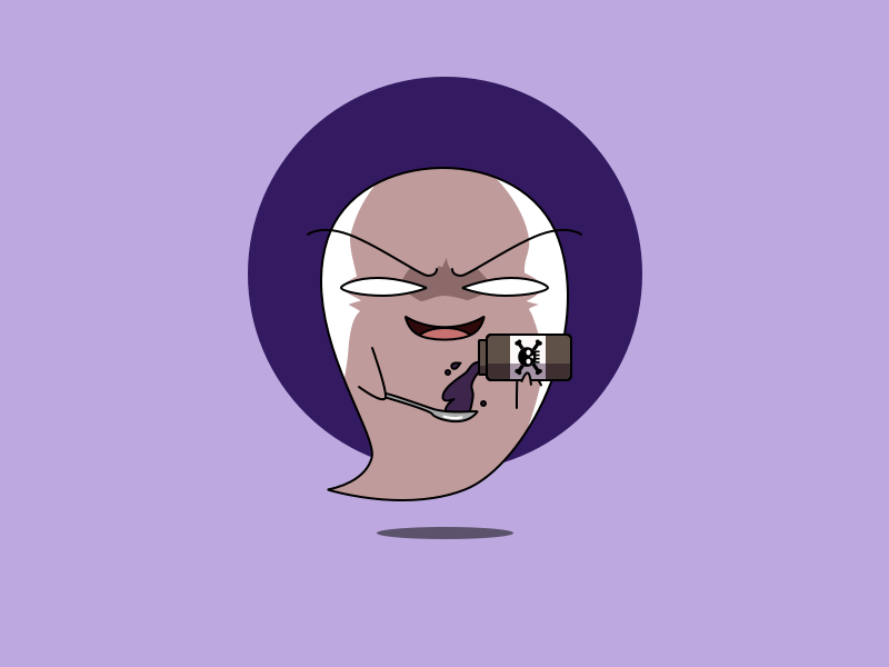 Evil Gwen animation evil ghost gif illustration imessage medicine sketch stickers vector