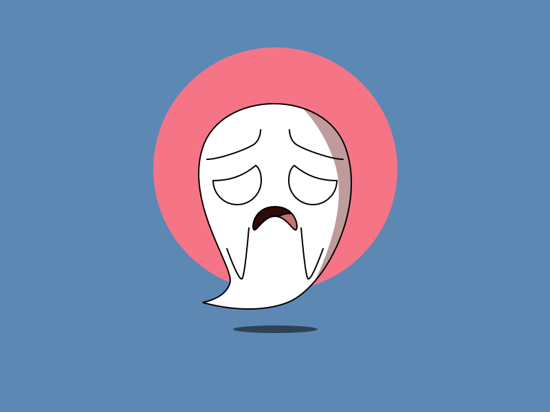 Gwen animation breath ghost gif illustration imessage sad sigh sketch stickers tired vector