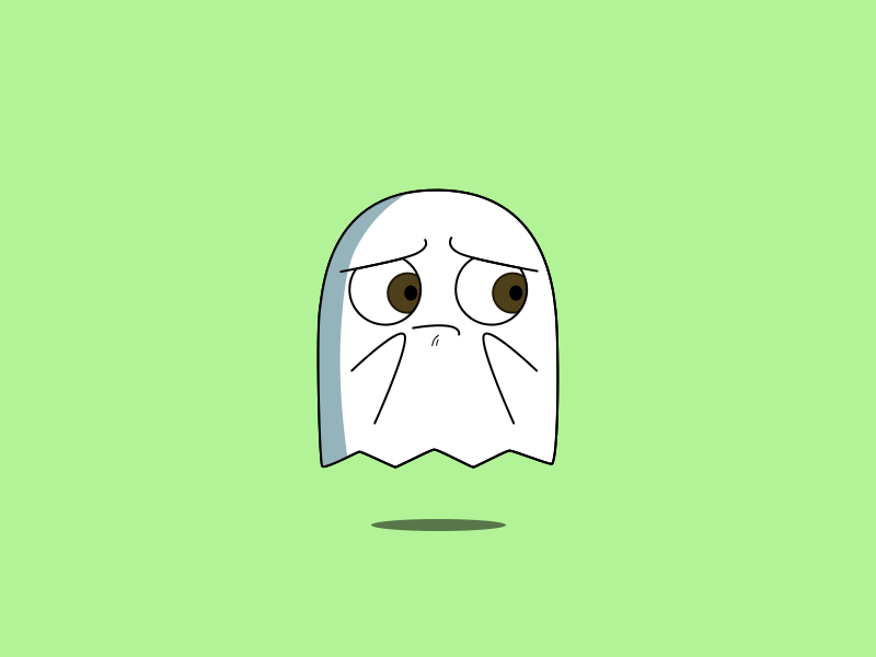 Spooky 2d animation animation emotion eyes ghost gif illustration imessage stickers motion scared sketch vector