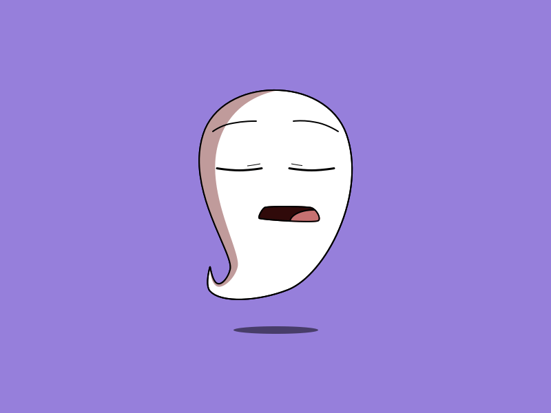 Sleeping 2d animation animation ghost gif illustration imessage stickers motion sketch sleeping vector