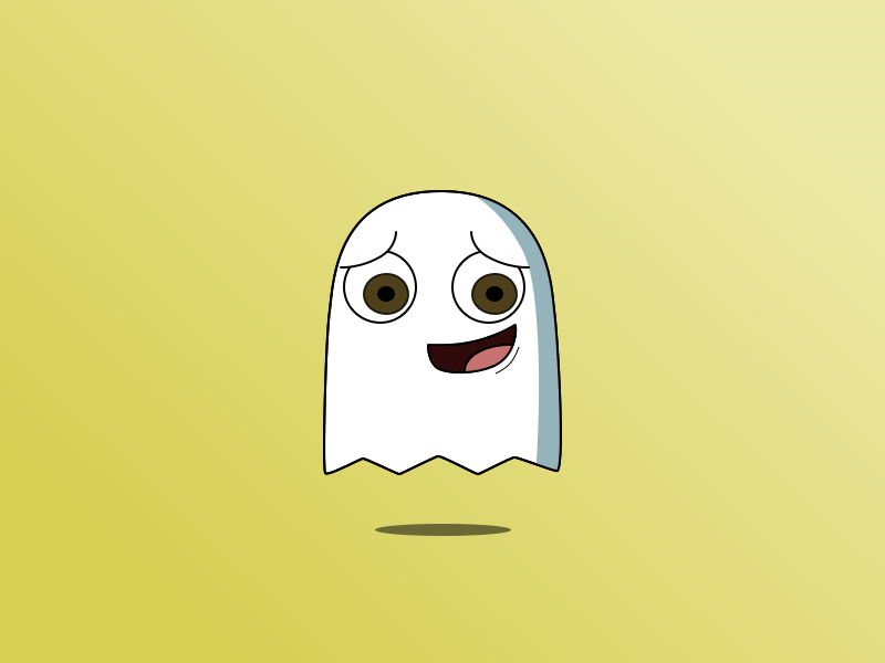 Nervous laugh 12fps animation ghost gif illustration imessage stickers laugh motion nervous sketch stickers vector