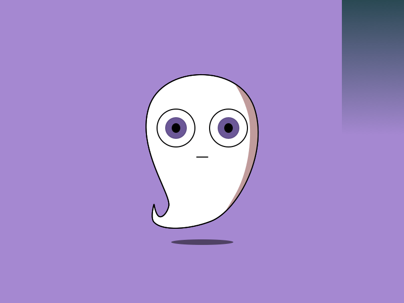 Look inside 2d animation animation eyes ghost gif illustration motion sketch stickers vector