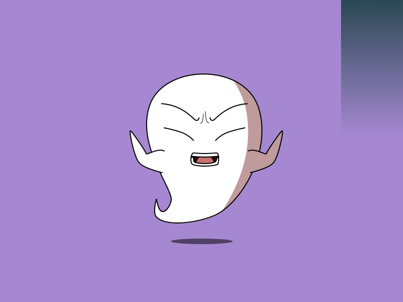 Angry 2d animation angry animation ghost gif illustration motion power sticker up vector