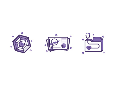 Financial Analytics Icons analytics finance purple