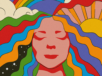 Psychedelic Goddess 60s 70s psychedelic