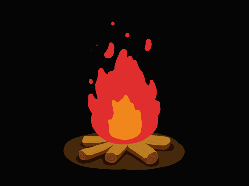Campfire campfire cel fire firecycle framebyframe motion graphics photoshop