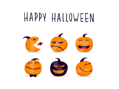 Halloween emoji halloween holidays october pumpkins stickers