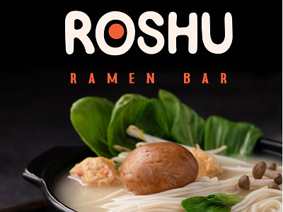 Roshu asian logo design branding design graphic design illustration logo ramen bar design ramen bar logo typography vector