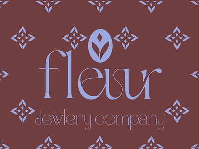 fleur pattern branding design illustration logo typography