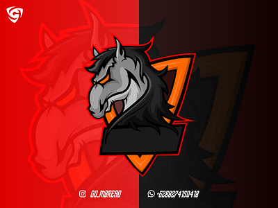 Horse esport logo art