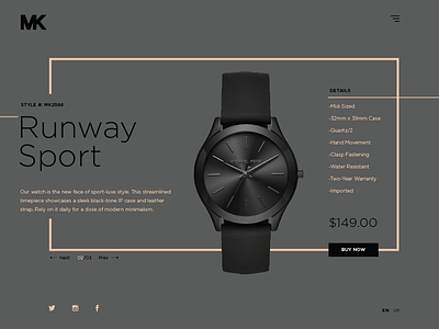 Ecommerce UI - Watch - Day 4 ecommerce fashion time ui uidesign ux uxdesign watch web webdesign