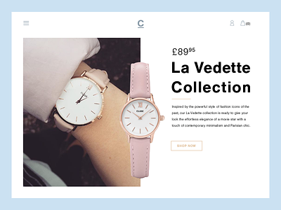 Ecommerce UI - Watch - Day 5 ecommerce fashion shop time ui uidesign ux uxdesign watch web webdesign