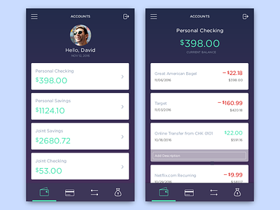 Mobile Banking Interface - 01 app banking finance mobile money ui user experience user interface ux