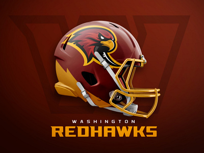 Washington RedHawks Logo Concept branding design football graphic design logo