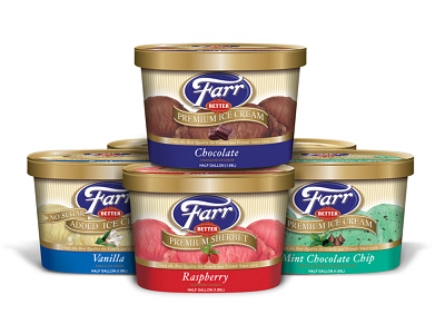 Farr Better Ice Cream branding design graphic design logo packaging