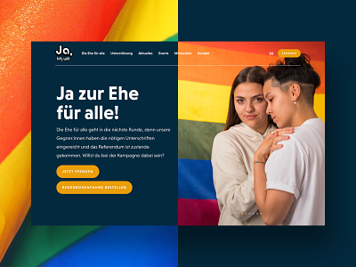 Ehe für alle – LGBT Switzerland branding design frontend development home lgbt switzerland typo3 webdesign