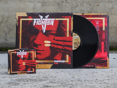 Fighter V – Album Artwork album art album cover design illustration logo metal music album rock