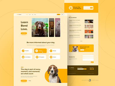 Dogwiki Pet Educational Website app design graphic design illustration ui uiux ux web development website