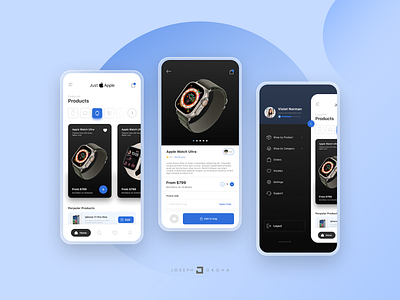 Justapple - A shopping App for Apple products app apple design iphonedesign ui uiux user userinterface