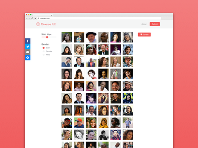 Diverse UI: Diverse user images for UI design app design diverse free interface social ui user ux web