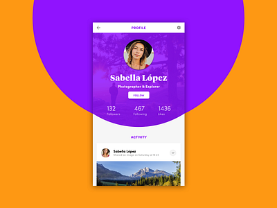 Dribble Daily UI 006 User Profile dailyui design experience graphic interface responsive sketch uiux user vector web zeplin