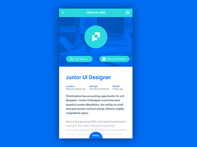 Dribble Daily UI 050 Job Listing