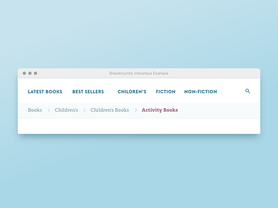 Dribble Daily UI  056 Breadcrumbs Interface Example