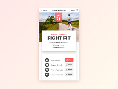 Dribble Daily UI 062 Workout Of The Day