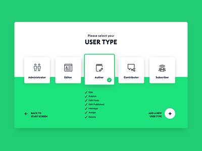 Dribble Daily UI  064 Select User Type