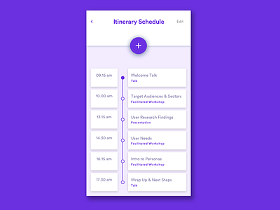 Dribble Daily UI 079 Itinerary