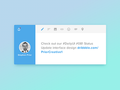 Dribble Daily UI 081 Status Update